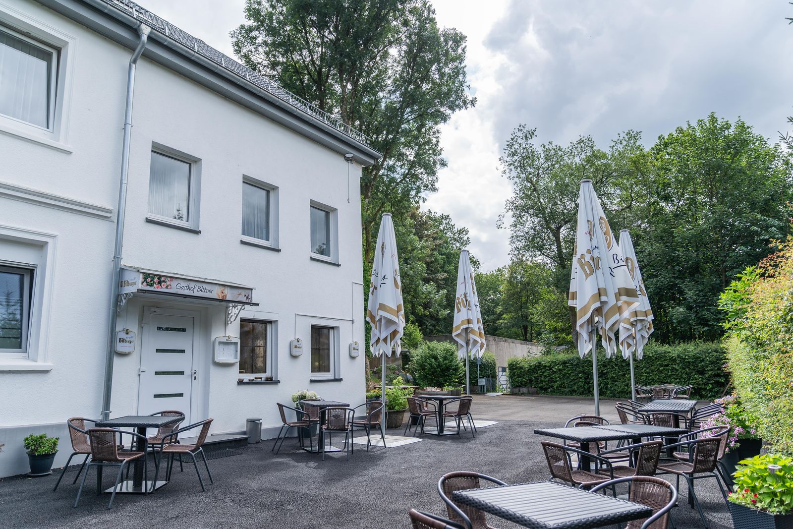 Terrasse vor dem Gasthof