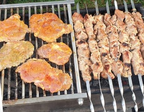 Steaks und Spieße